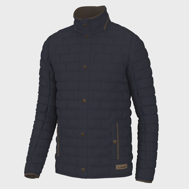 Local Boy Outfitters Navy Brick Quilted Jacket