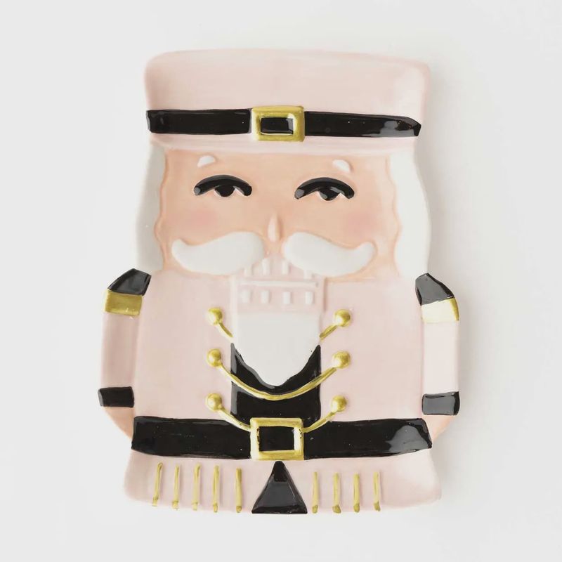 Oak Lane Pink Nutcracker Dessert Plate