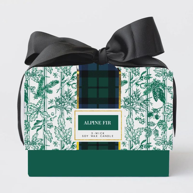 Oak Lane Alpine Fir 3-Wick Boxed Soy Wax Candle