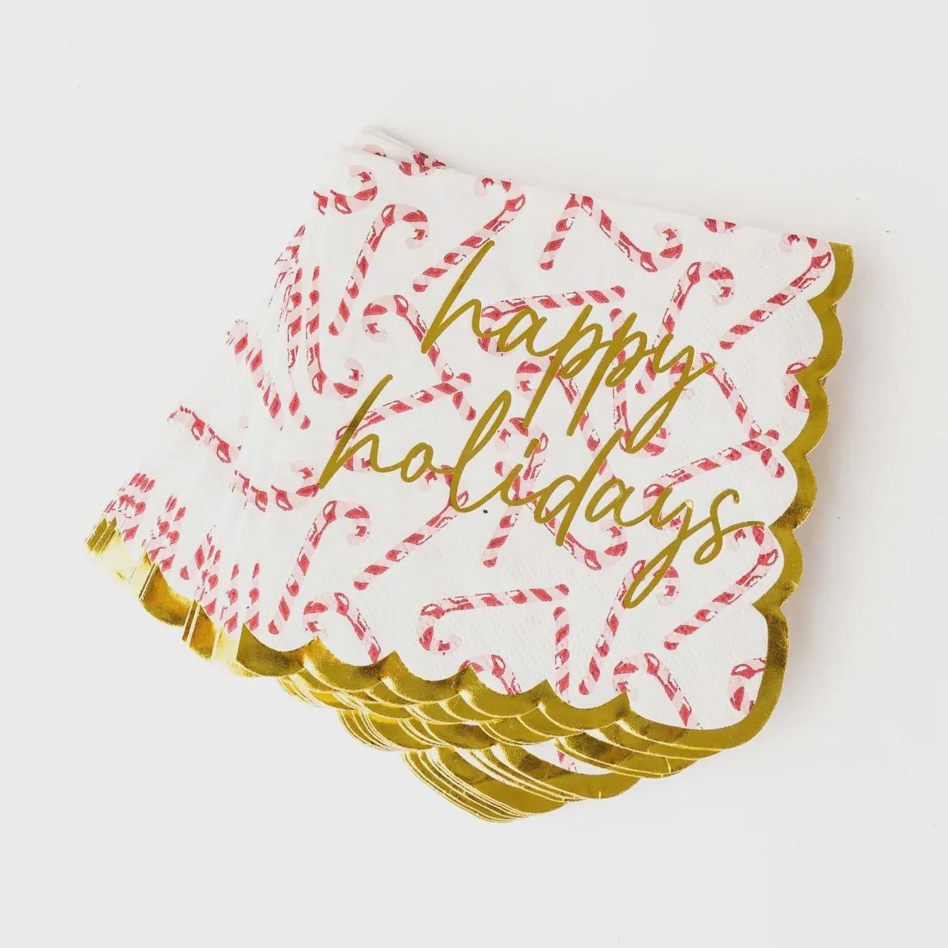 Oak Lane Candy Cane Paper Beverage Napkin Packs