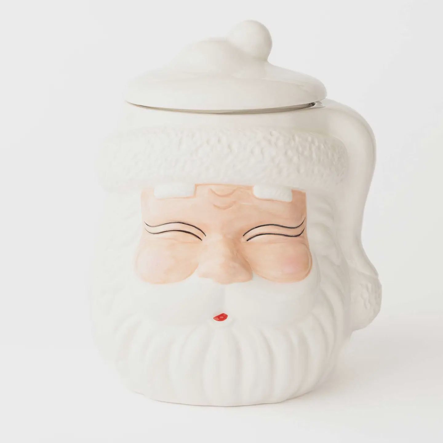 Oak Lane White Santa Cookie Jar