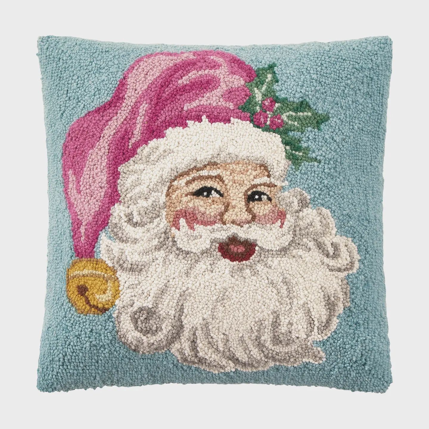 Peking Handicraft Retro Pink Santa Hook Pillow