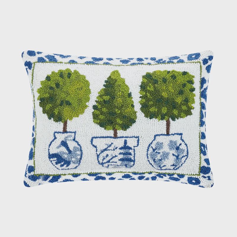 Peking Handicraft Leopard Print Topiary Hook Pillow
