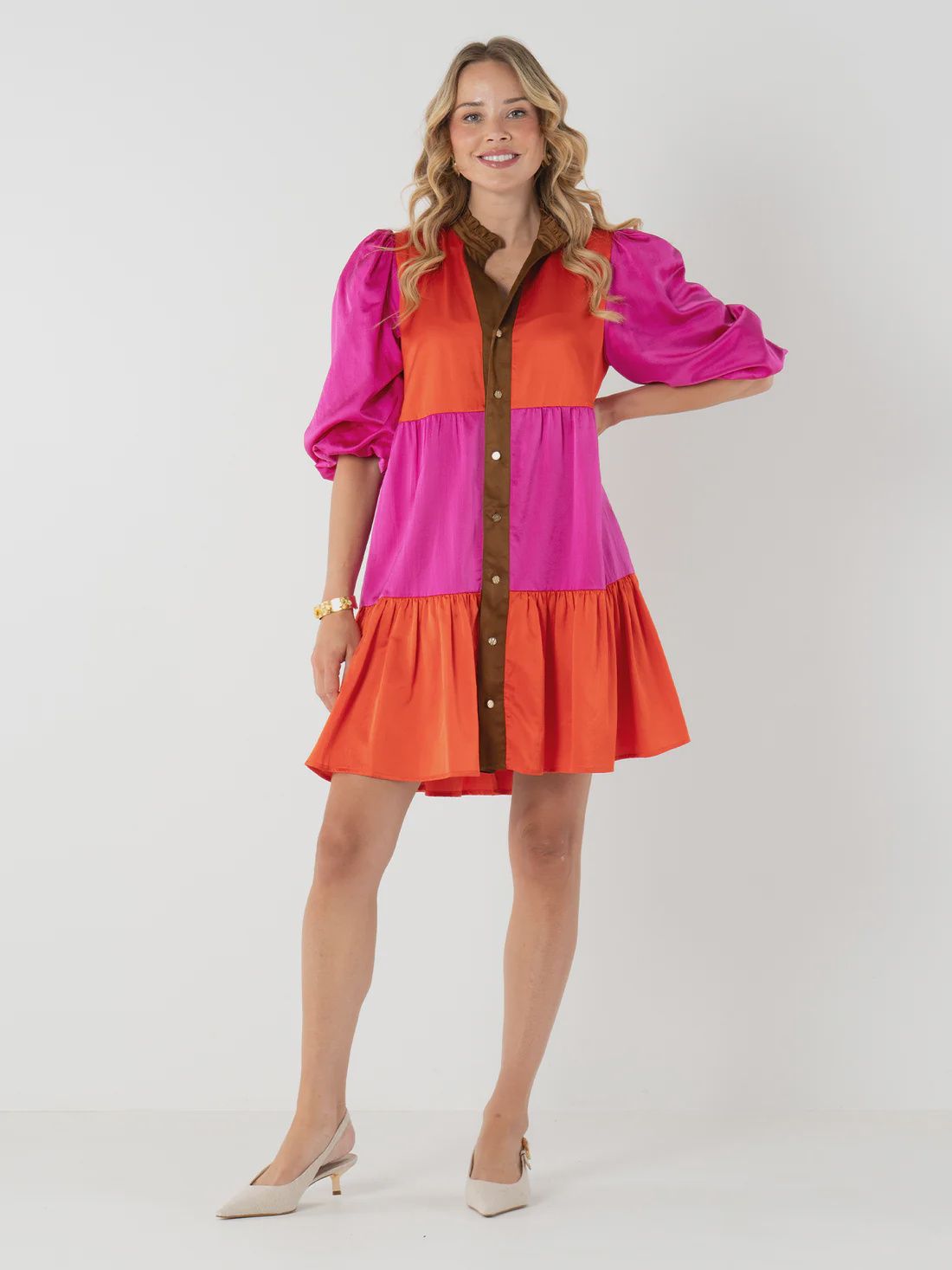 Emily McCarthy Venetian Colorblock Sadie Dress