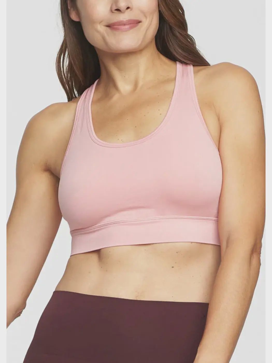 Yummie Blush Longline Cross Back Bralette w/ Removable Pads