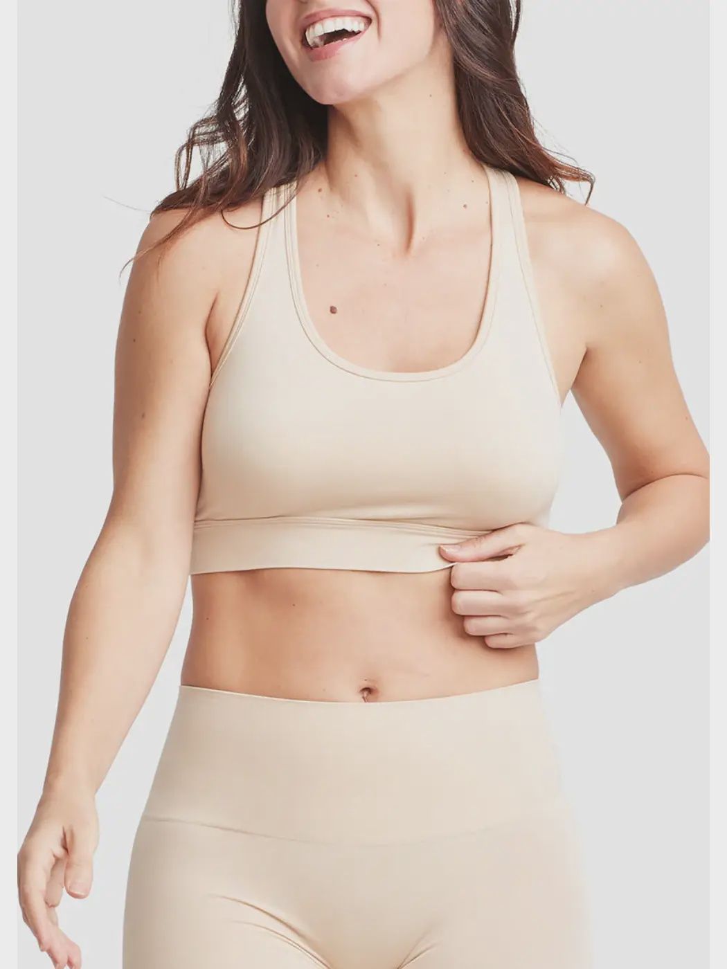 Yummie Frappe Longline Cross Back Bralette w/ Removable Pads