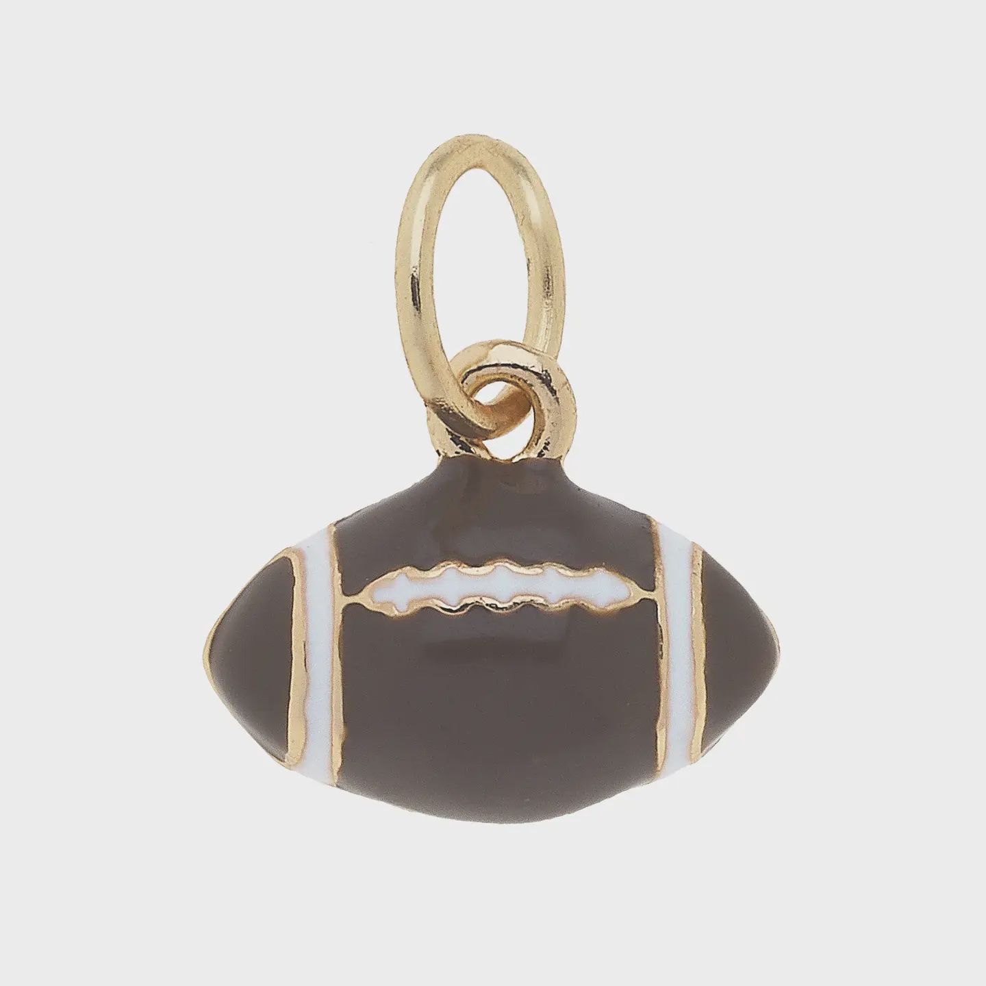 Canvas 3-D Football Charm in Brown