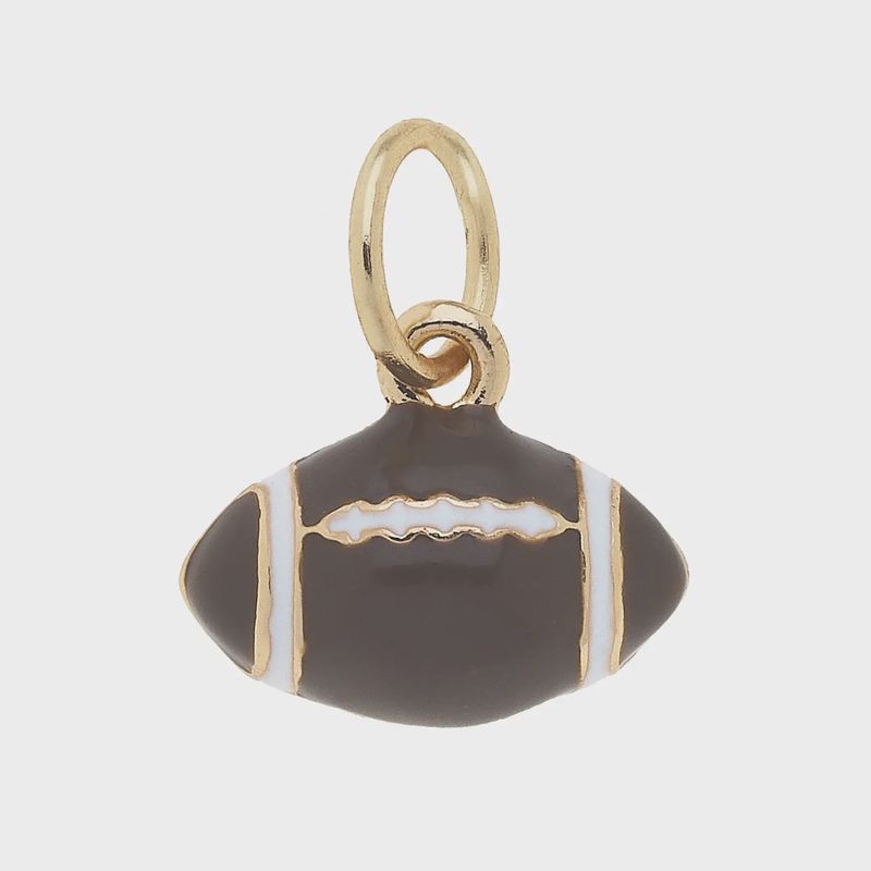 Canvas 3-D Football Charm in Brown