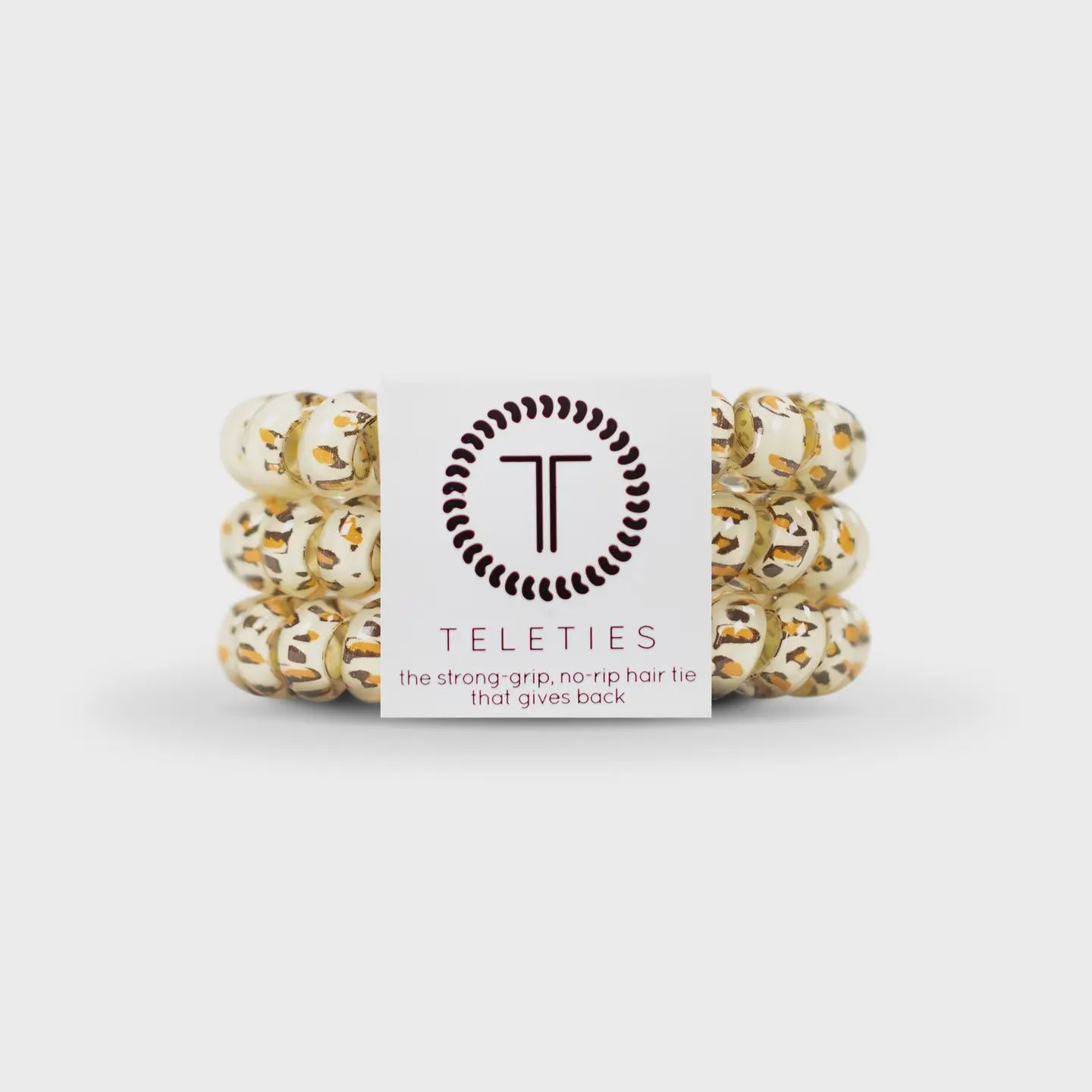 Teleties Spiral Hair Coils | Large | Leopard Hair Ties