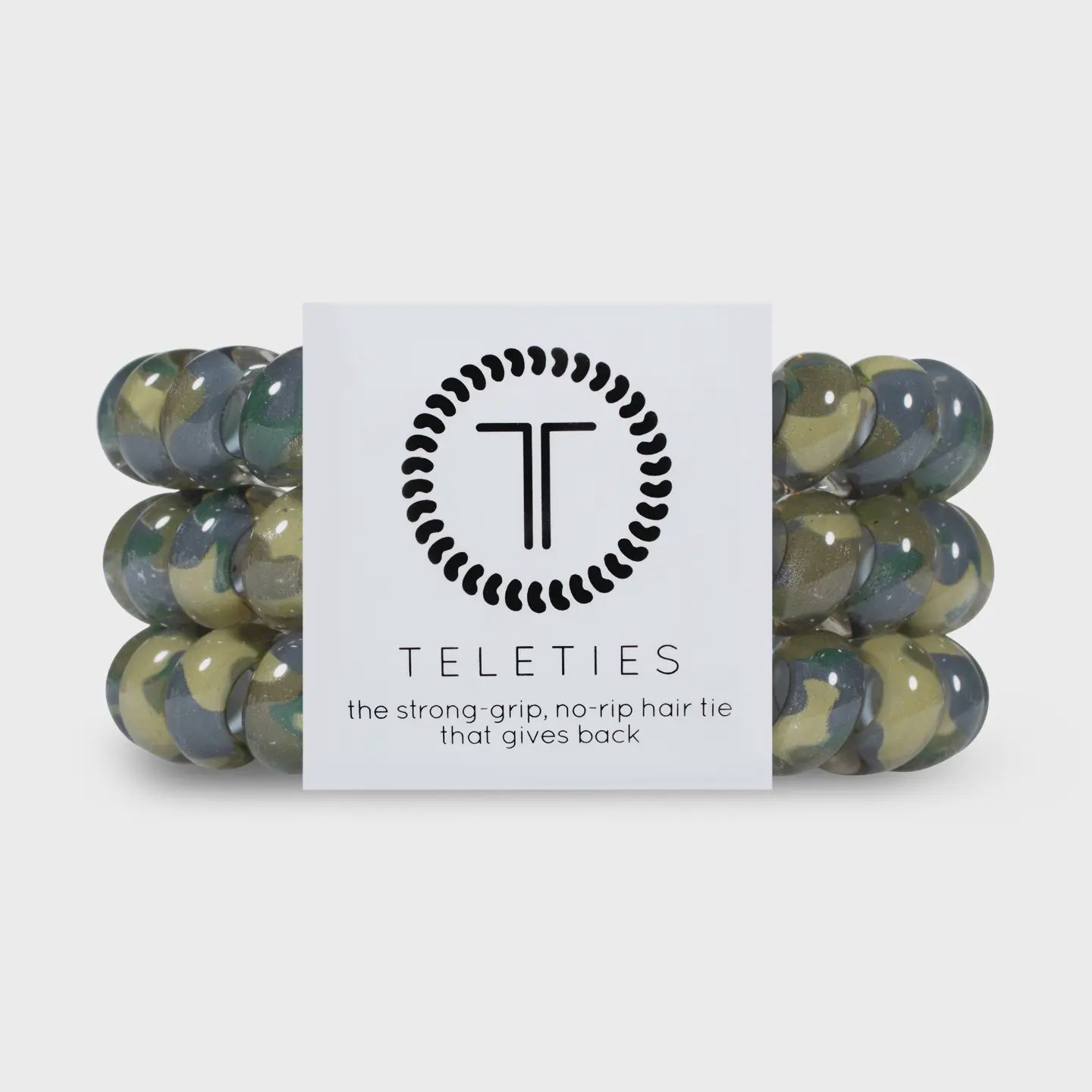 Teleties Spiral Hair Coils | Large | Undercover/ Camo