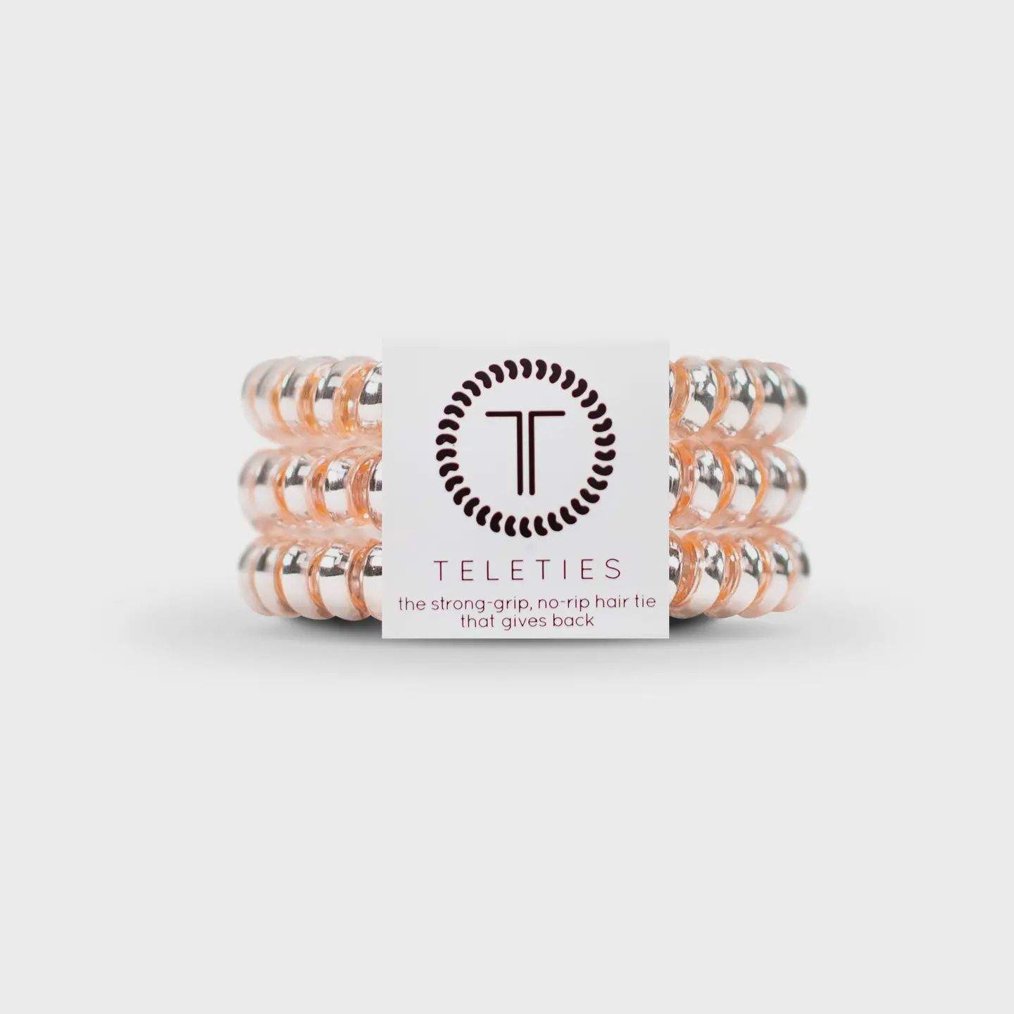 Teleties Spiral Hair Coils | Small | Millennial Pink Hair Ties