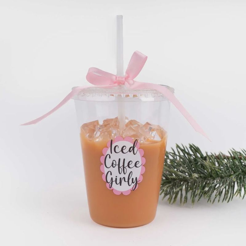 8 Oak Lane Iced Coffee Boxed Glass Ornament