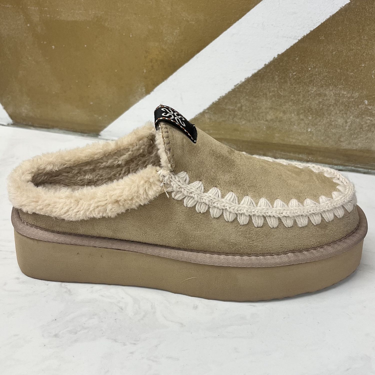 Shu Shop Trinity Slip on Clog- Natural