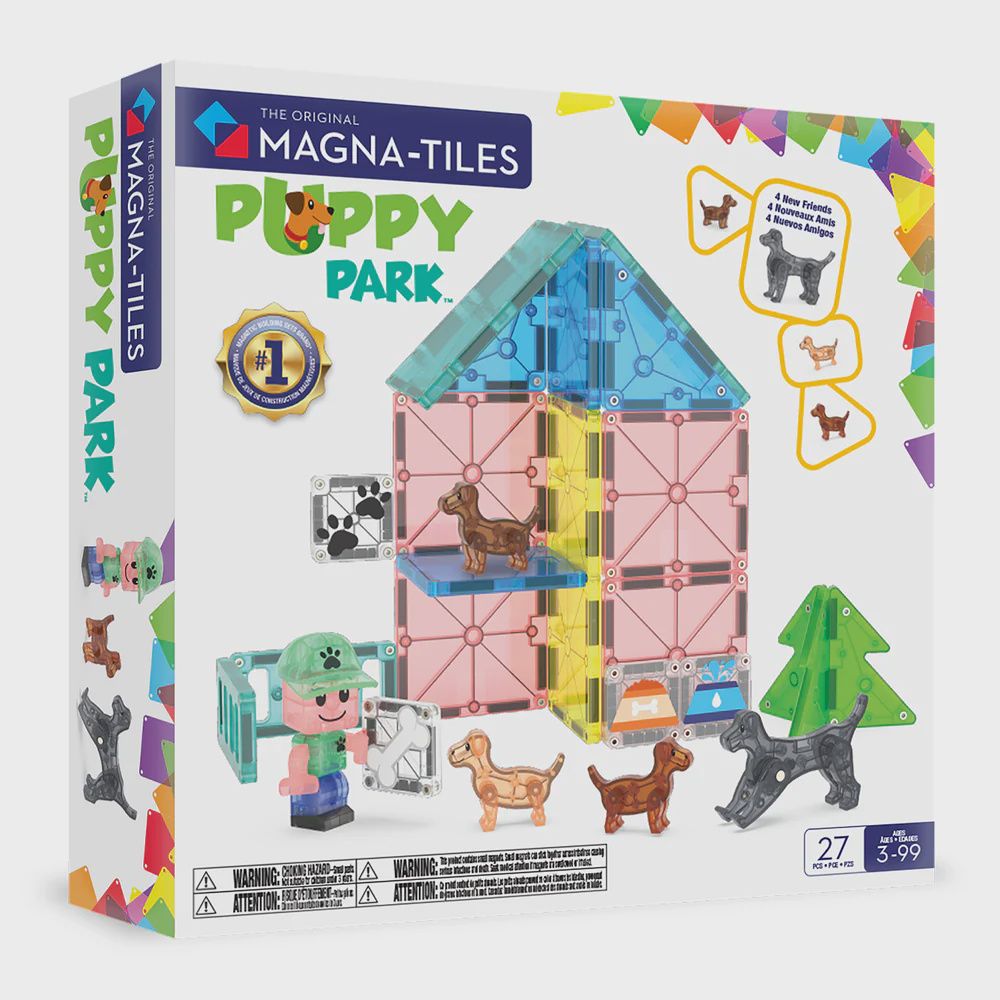 Magna-Tiles Puppy Park- 27 Piece Set