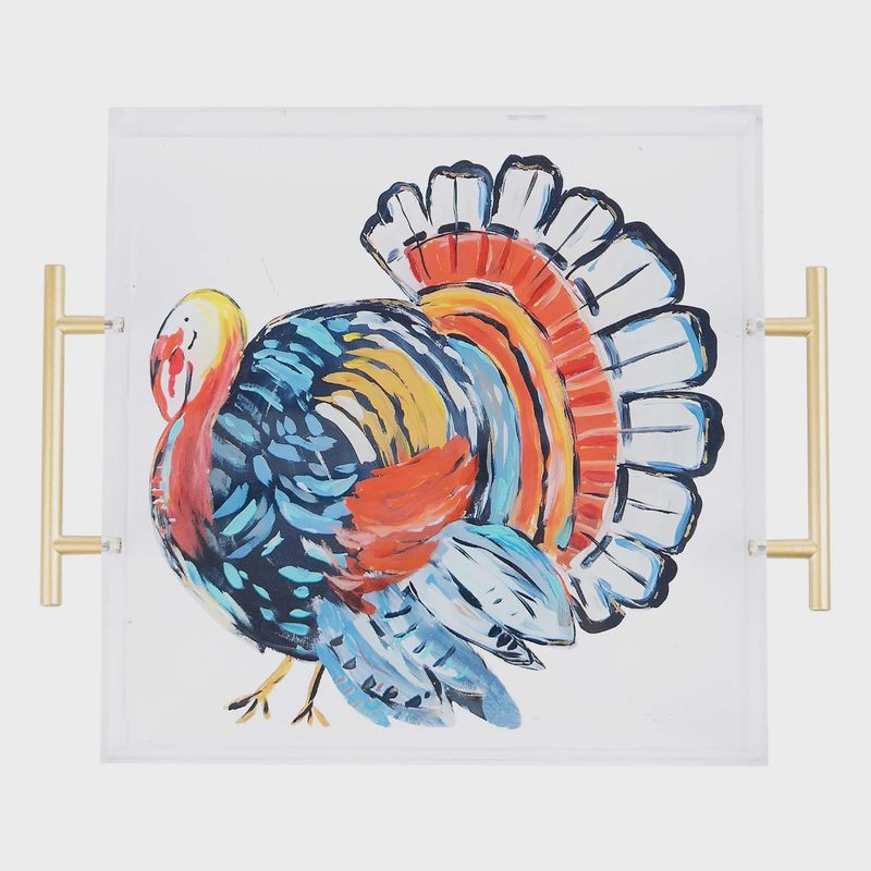 Glory Haus Colorful Turkey Acrylic Tray