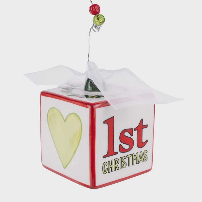 Glory Haus Baby&#39;s 1st Christmas Block Ornament