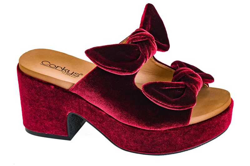 Corkys Put A Bow On It- Burgundy Velvet
