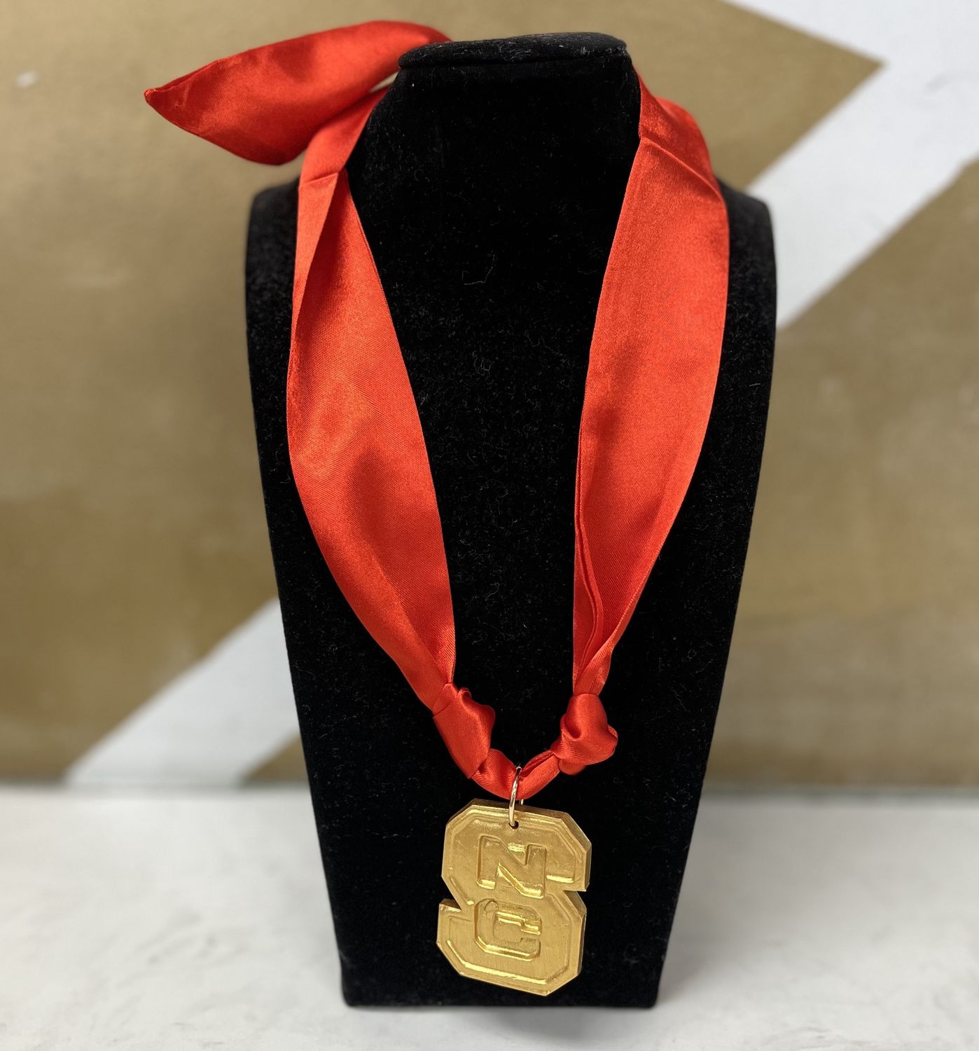 Hidden Truth Jewelry Red Scarf Necklace with NC State Logo
