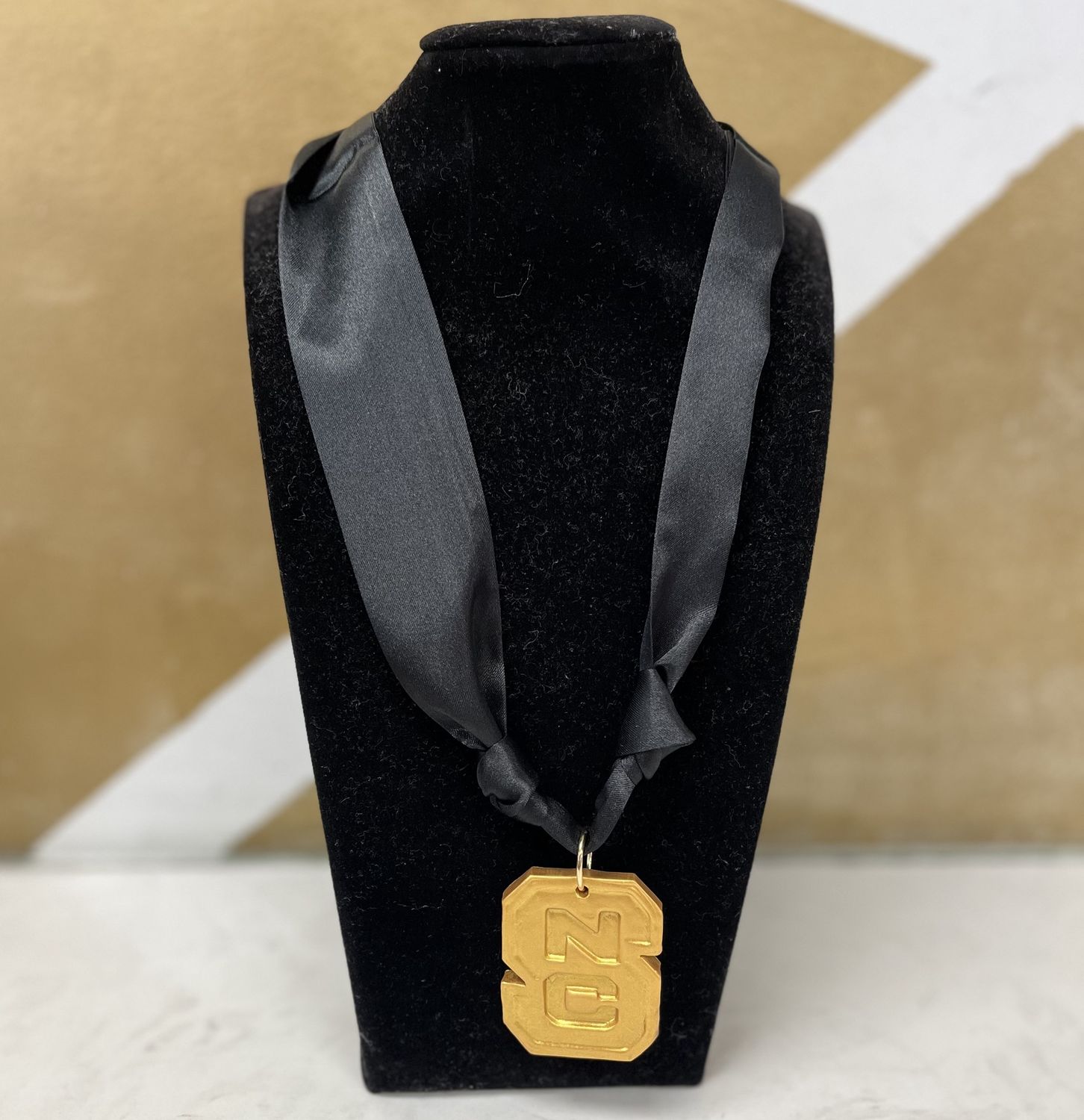 Hidden Truth Jewelry Black Scarf Necklace with NC State Logo