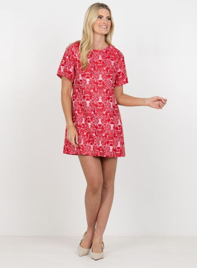 Emily McCarthy Royale Shift Dress- Cheeky Cheetah