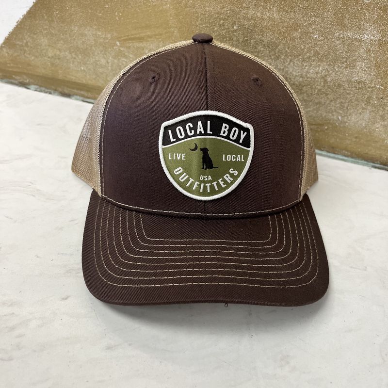 Local Boy Patch Trucker Hat- Brown
