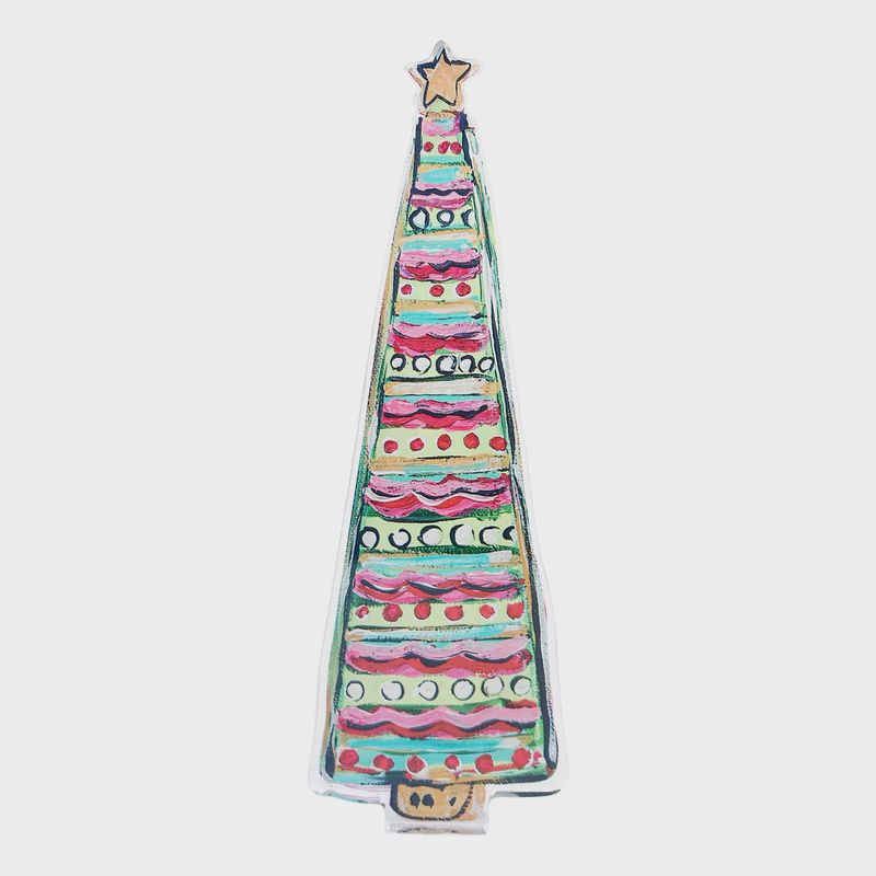 Glory Haus Red Wavy Stripe Christmas Tree Acrylic Stand