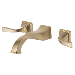 BRIZO - Virage® Two-Handle Wall Mount Lavatory Faucet 1.5 GPM Luxe Gold 65830LF-GL