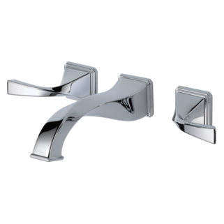 BRIZO - Virage® Two-Handle Wall Mount Lavatory Faucet 1.2 GPM Chrome 65830LF-PC-ECO