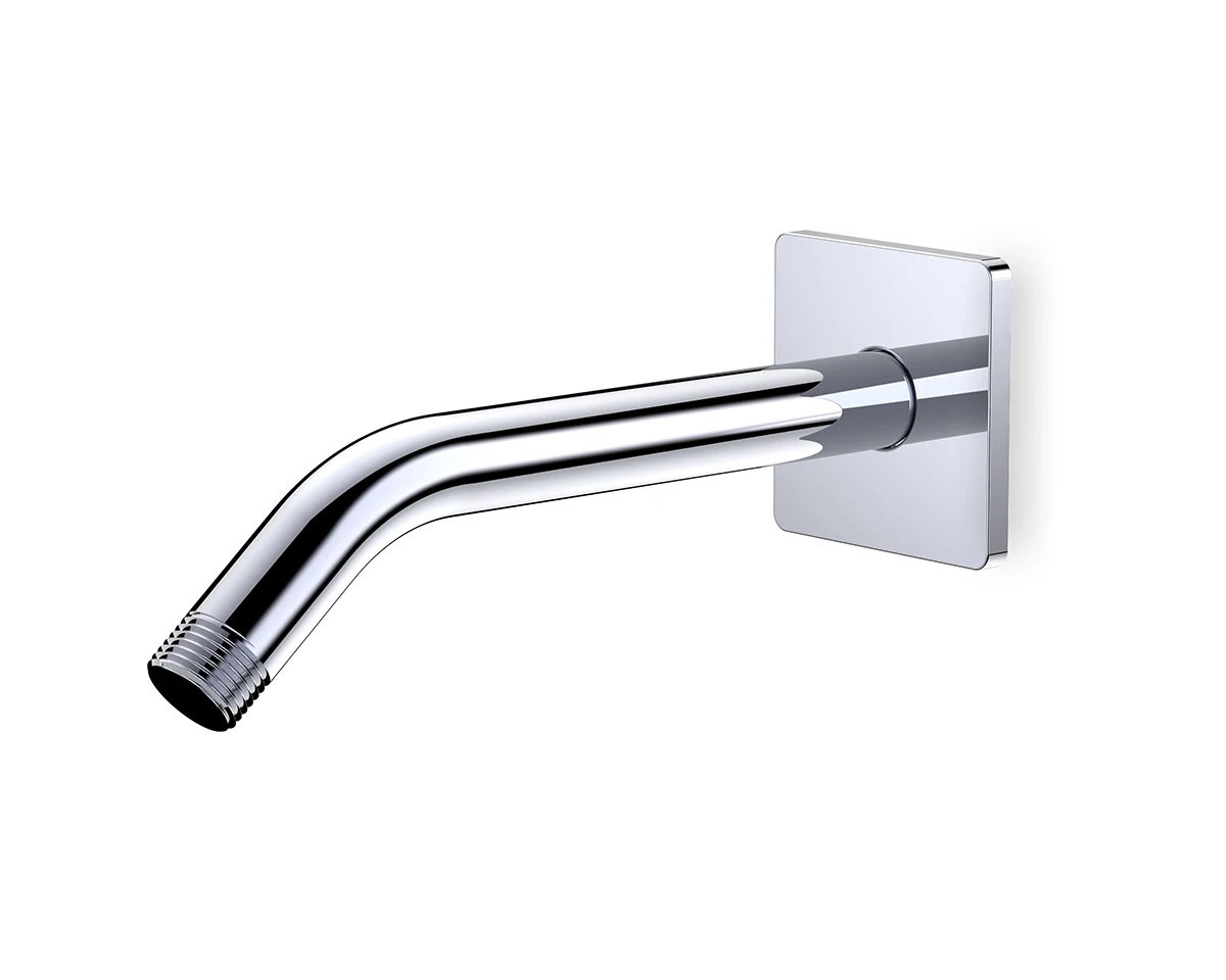 FLUID - 8&quot; Shower Arm with Square Escutcheons - Brushed Nickel FP6027008BN