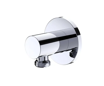 FLUID - Round Brass Holder with Wall Outlet - Chrome FP6002047CP