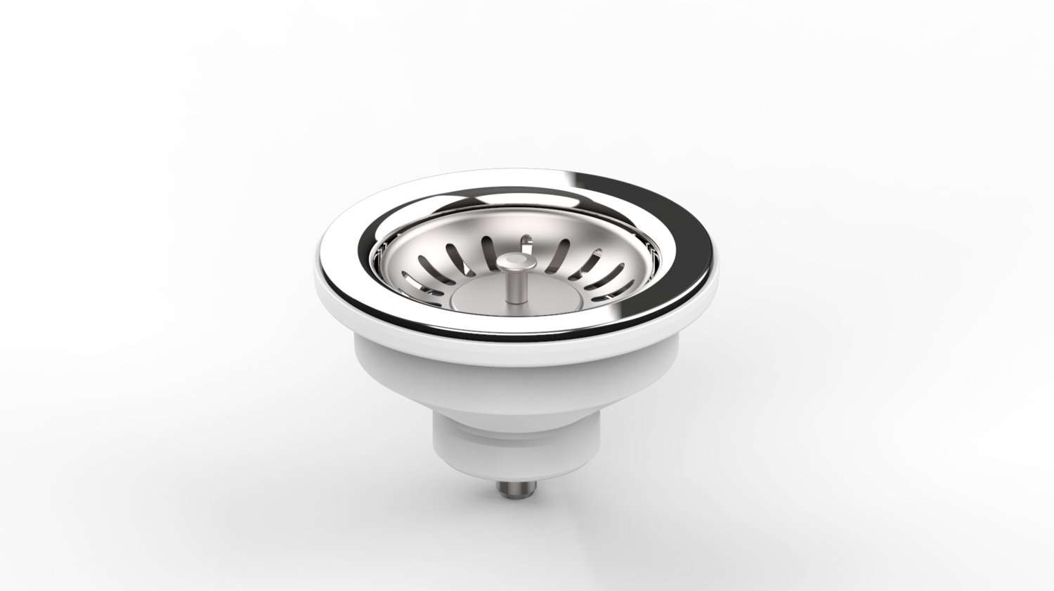 BOCCHI - Polished Stainless Steel Kitchen Sink Strainer for Granite Sink Chrome 2330 0005