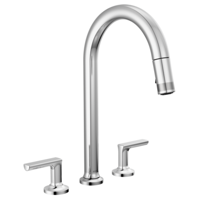 BRIZO - Kintsu®: Widespread Pull-Down Faucet with Arc Spout - Less Handles 62506LF