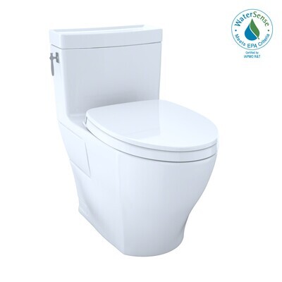 TOTO - Aimes® One-Piece High-Efficiency Toilet, 1.28 GPF, Cotton White MS626124CEFG#01