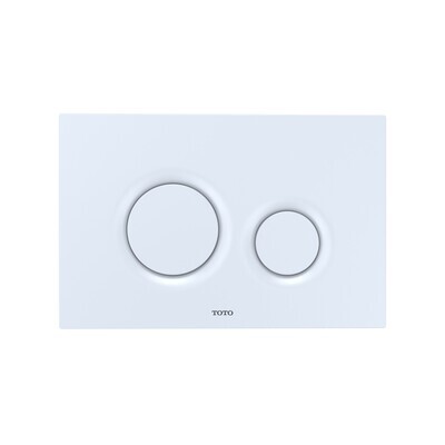 TOTO - Basic Square Push Plate - Dual Button, White Matte YT920#WH