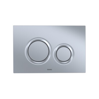 TOTO - Basic Round Push Plate - Dual Button, Matte Silver YT920#MS