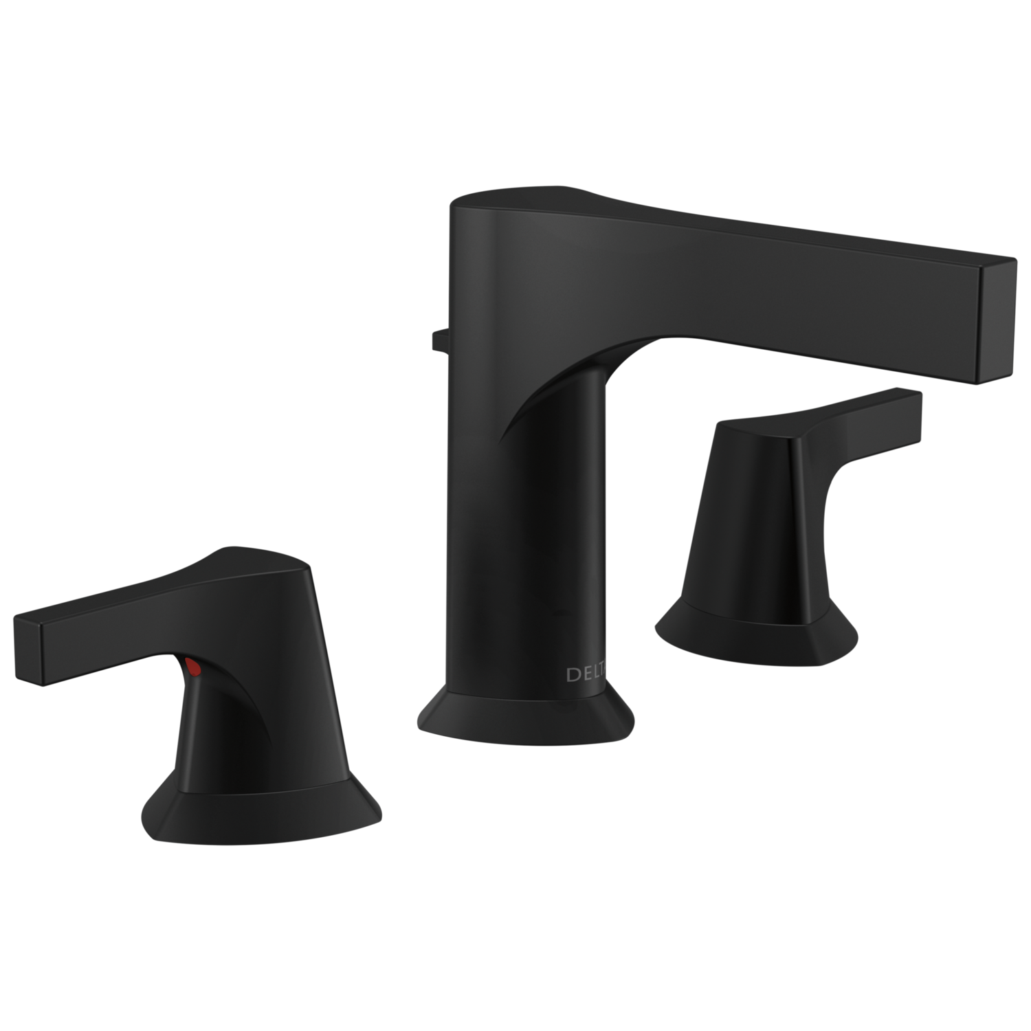 DELTA - Zura®: Two Handle Widespread Bathroom Faucet Matte Black 3574 ...