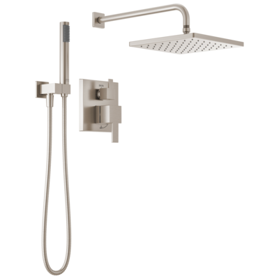 DELTA - Modern™: Monitor® 14 Series Shower with Raincan, Hand Shower & Rough Valve Spotshield Brushed Nickel 342701-SP