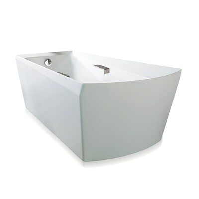 TOTO - SOIRÉE® Frestanding Bathtub, Cotton White, Brushed Nickel ABF964N#01DBN