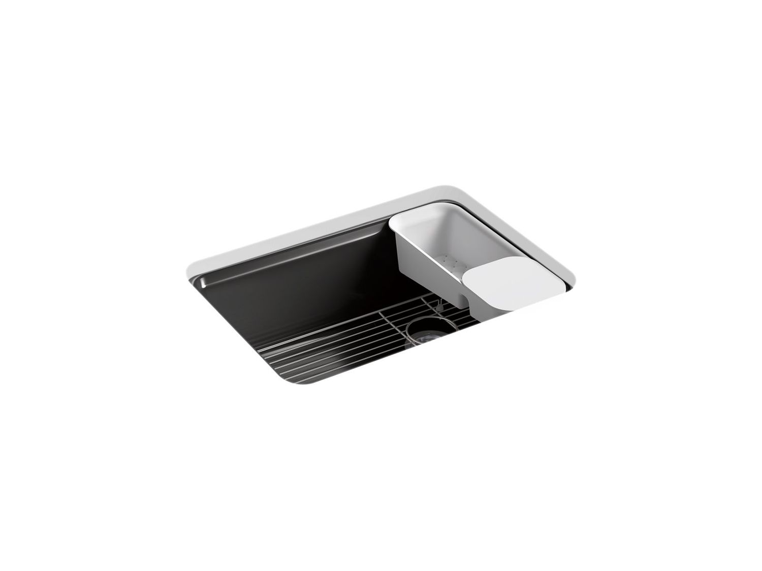 KOHLER - Riverby® Single Basin Undermount Sink15 Black Black 8668-5UA2-7