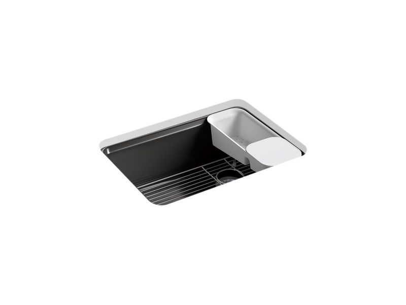 KOHLER - Riverby® Single Basin Undermount Sink15 Black Black 8668-5UA2-7