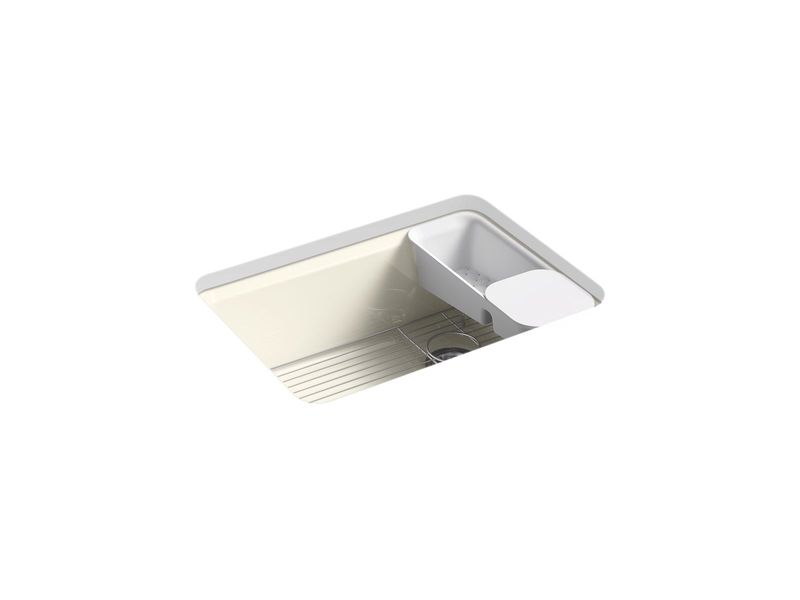 KOHLER - Riverby® Single Basin Undermount Sink Biscuit 8668-5UA2-96