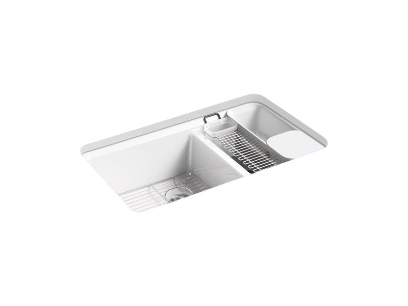 KOHLER - Riverby® Offset Undermount Sink White 8669-5UA3-0