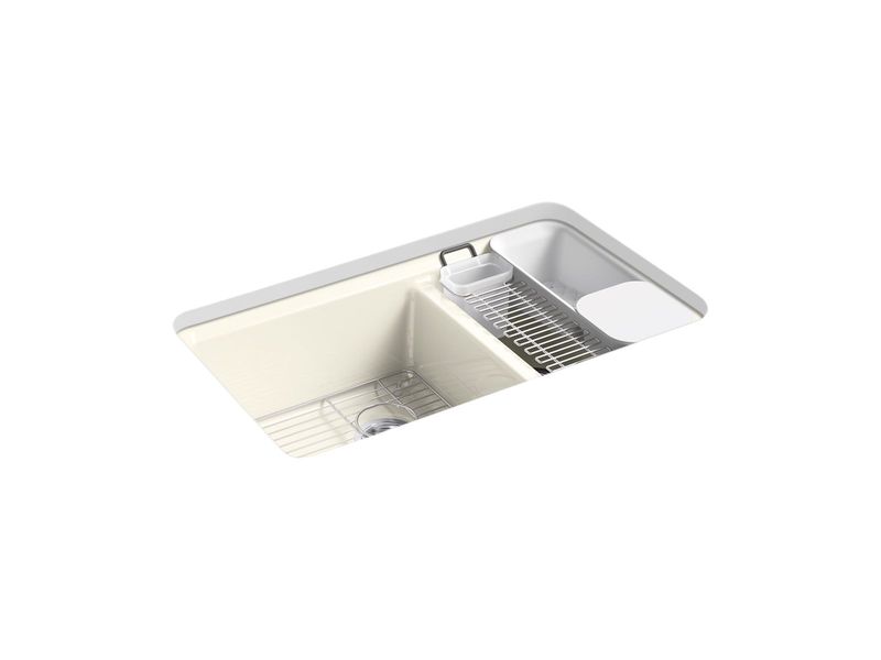 KOHLER - Riverby® Offset Undermount Sink Biscuit 8669-5UA3-96
