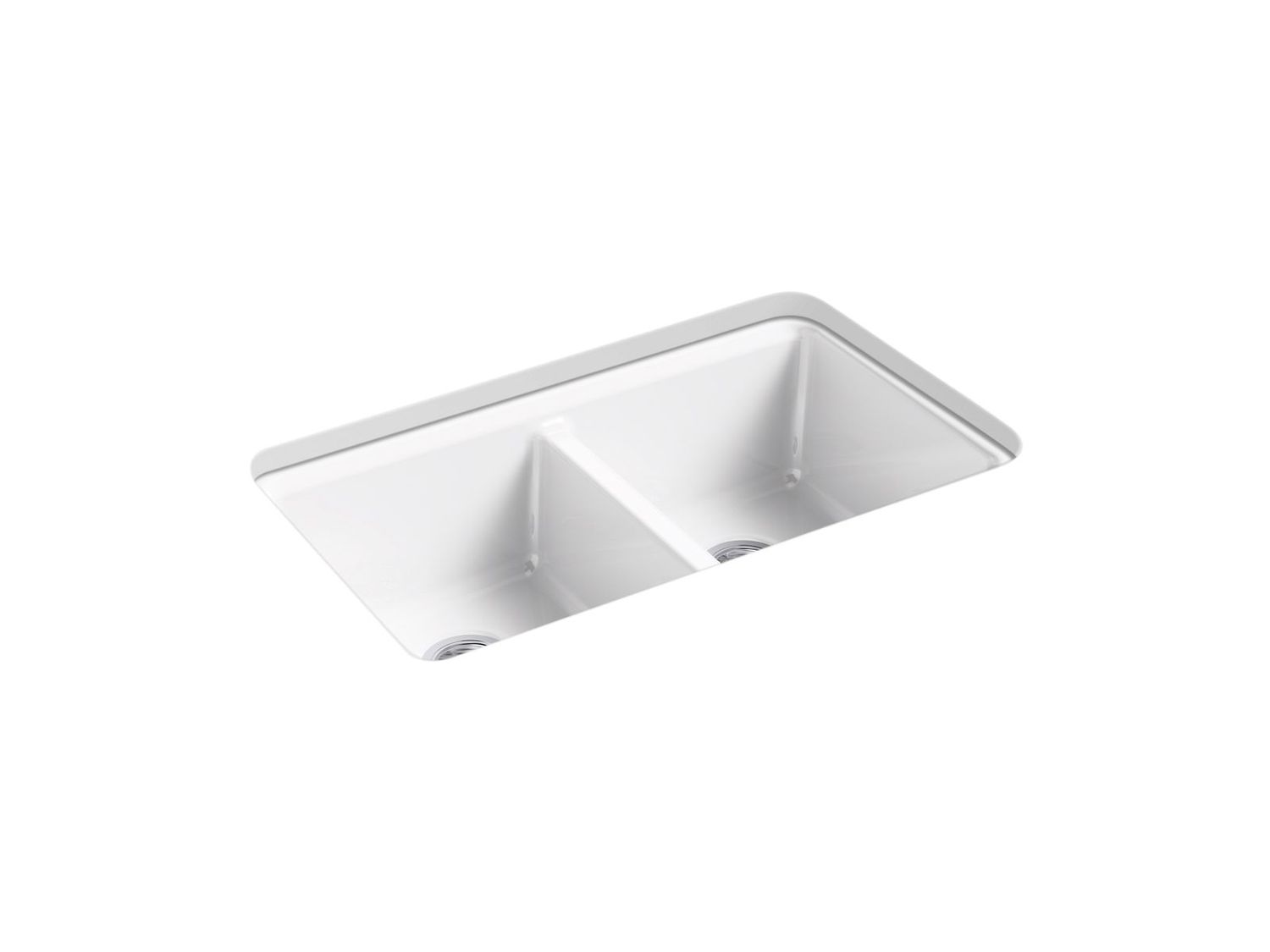 KOHLER - Riverby® Double Equal Undermount Sink White 8679-5UA3-0