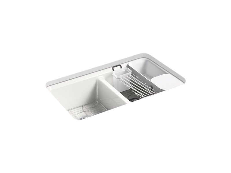 KOHLER - Riverby® Double Equal Undermount Sink Sea Salt 8679-5UA3-FF