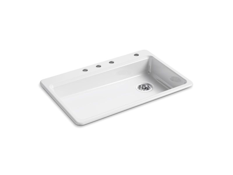 KOHLER - Riverby® 33  Single Basin Sink White 8689-4-0