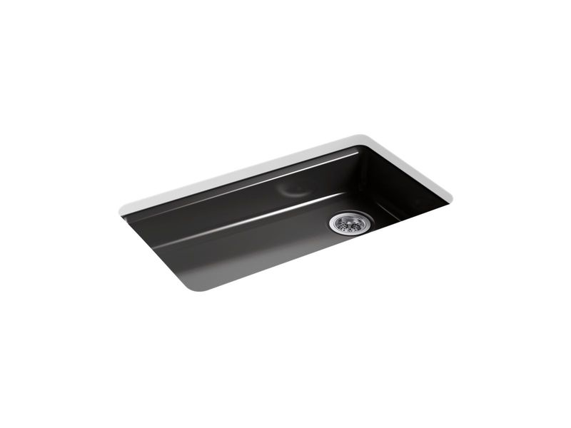 KOHLER - Riverby® 33  Single Basin Sink Black Black 8689-5U-7