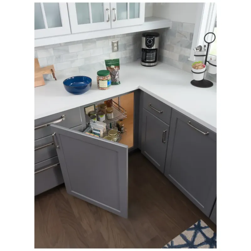 HARDWARE RESOURCES - Sliding Door Corner Organizer for Frameless Cabinetry CS-SDCO