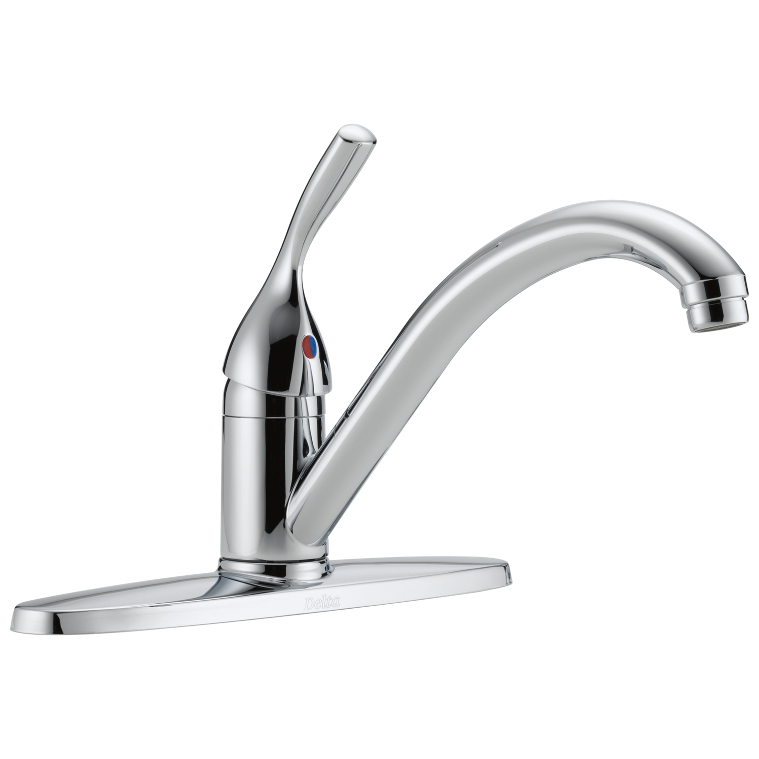 DELTA - 134 / 100 / 300 / 400 Series: Single Handle Kitchen Faucet Chrome 100-DST