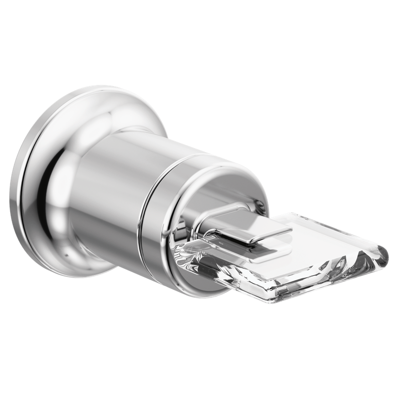 BRIZO - Allaria®: Two-Hole, Single-Handle Wall Mount Lavatory Faucet Knob Handle Kit Polished Chrome / Clear Acrylic HK5867-PCCL